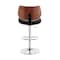 Armen Living Leland Adjustable Black Faux Leather and Chrome Finish Bar Stool LCLEBAWABL - alternate 7